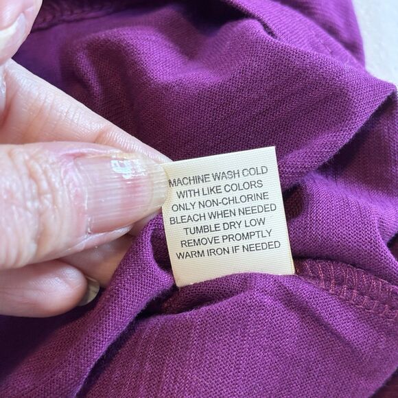 Joseph Abboud Purple Liquid Soft T-shirt Size L lightweight short sleeve casual - Picture 13 of 13